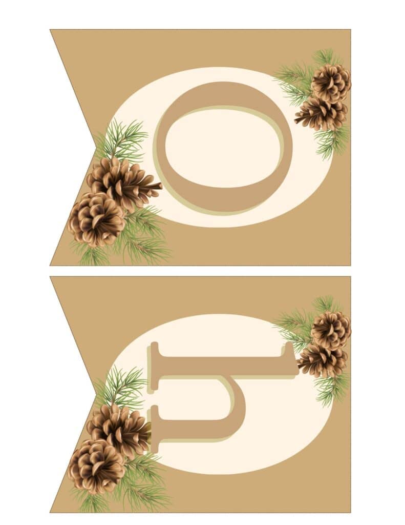 Larger sized woodland baby shower banner.