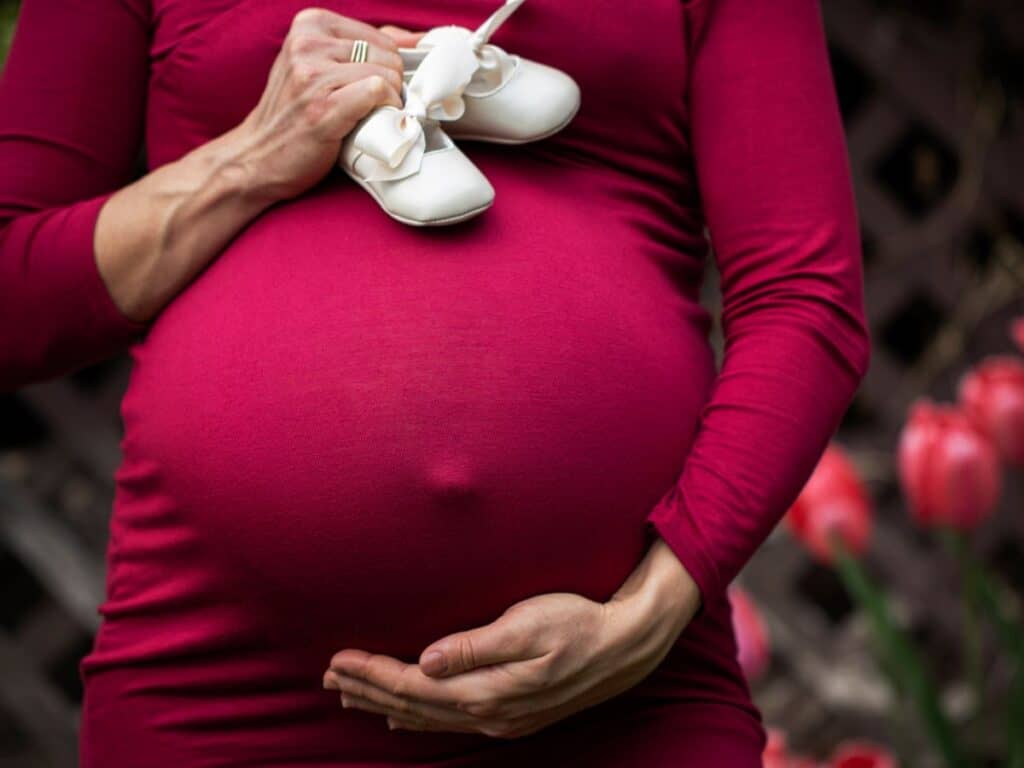 pregnant woman at baby shower