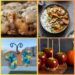 Image featuring Gumbo, caramel apples, cookies and a butterfly craft all representing fun October holidays